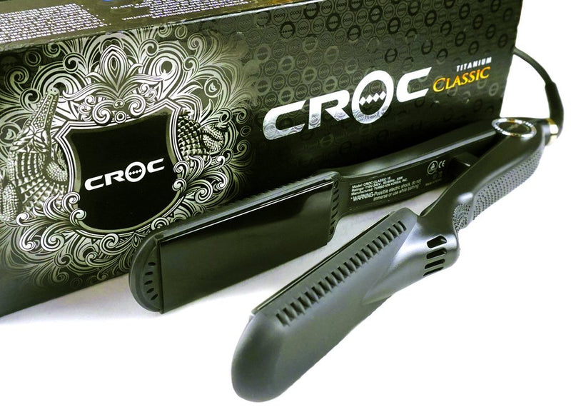 Croc Titanium Infrared 1.5" Flat Iron Hair Straightener Black