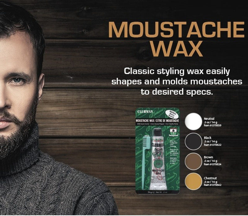 Clubman Moustache + Beard Wax .5oz