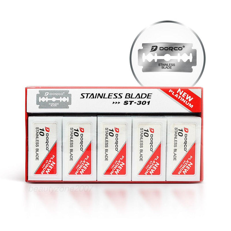 Dorco Double Edge Razor Blades Stainless Steel, 100 Blades