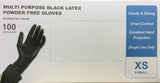 Nail Supply, Latex Gloves Powder Free 100 Count - Black, Mk Beauty Club, Gloves
