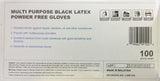 Nail Supply, Latex Gloves Powder Free 100 Count - Black, Mk Beauty Club, Gloves