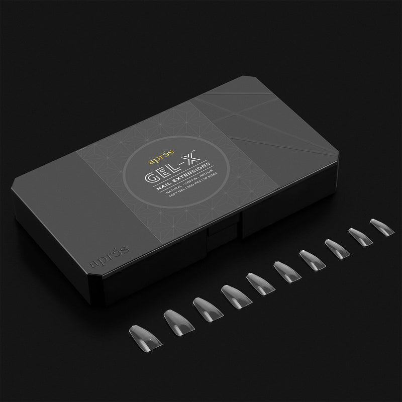 Apres Nail, Natural Coffin Medium Box of Tips, Mk Beauty Club, active