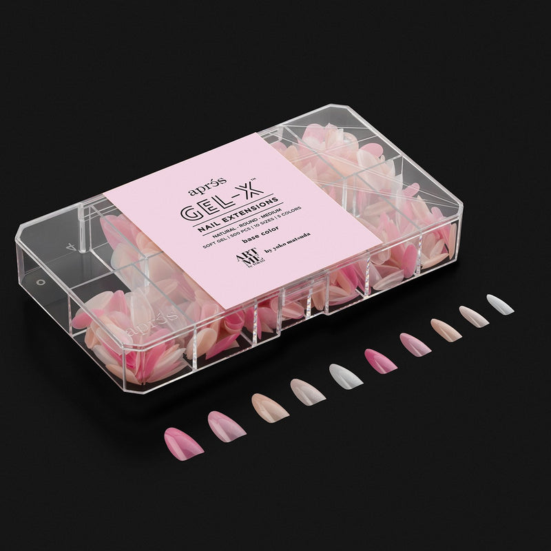 Apres Nail, ArtMe x Apres Gel-X Tips - Base Color - Natural Round Medium, Mk Beauty Club, Nail Tips