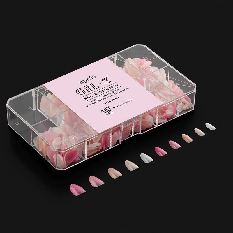 Apres Nail, ArtMe x Apres Gel-X Tips - Base Color - Natural Round Short, Mk Beauty Club, Nail Tips