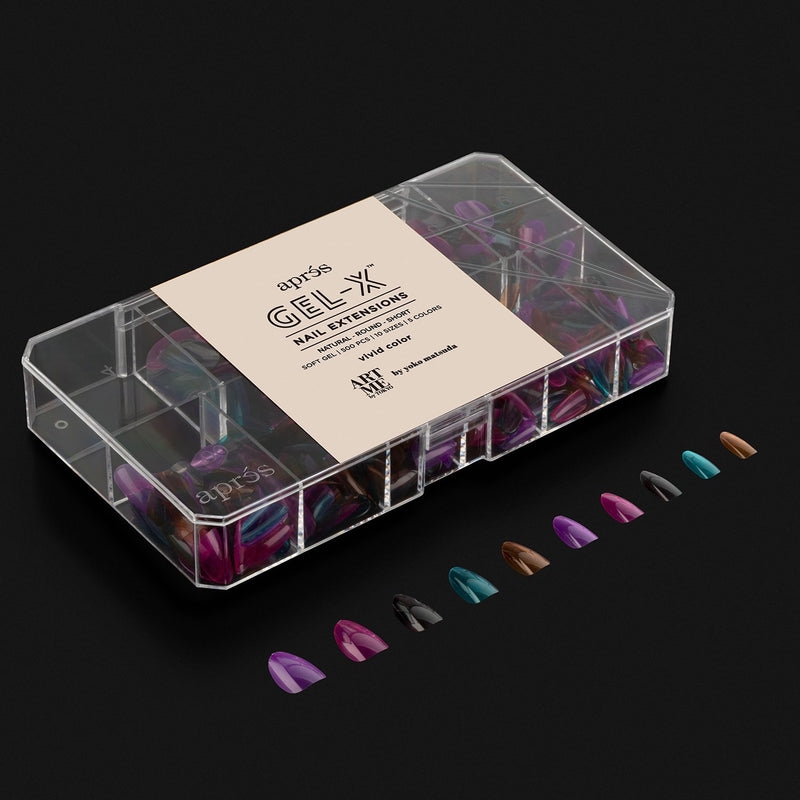 Apres Nail, ArtMe x Apres Gel-X Tips - Vivid Color - Natural Round Short, Mk Beauty Club, Nail Tips