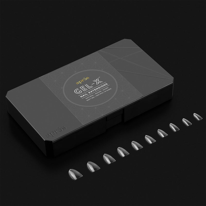 Apres Nail, Natural Round Short Box of Tips, Mk Beauty Club, active