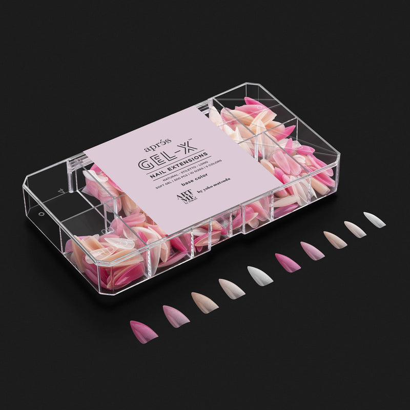 Apres Nail, ArtMe x Apres Gel-X Tips - Base Color - Natural Stiletto Medium, Mk Beauty Club, Nail Tips