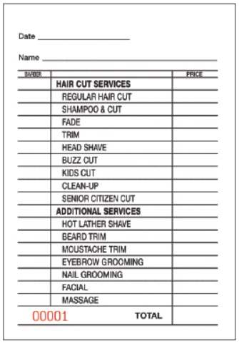 Scalpmaster, Scalpmaster 12 pk. Barber Check Pad, Mk Beauty Club, Ticket Book