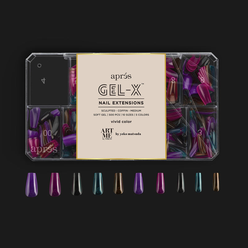Apres Nail, ArtMe x Apres Gel-X Tips - Vivid Color - Sculpted Coffin Medium, Mk Beauty Club, Nail Tips