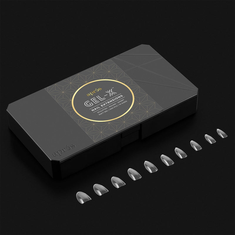 Apres Nail, Sculpted Round Short Box of Tips, Mk Beauty Club, active