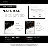 Apres Nail, Natural Round Short Box of Tips, Mk Beauty Club, active