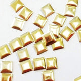 Fuschia, Fuschia Nail Art - Nail Studs - Large Gold Square, Mk Beauty Club, Metal Parts