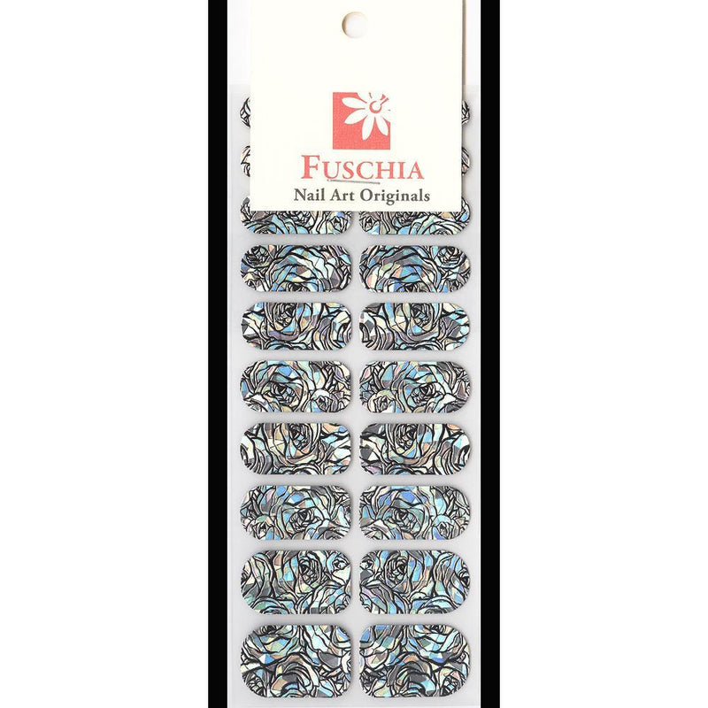 Fuschia, Fuschia Nail Wraps - Hologram Roses, Mk Beauty Club, Nail Wrap