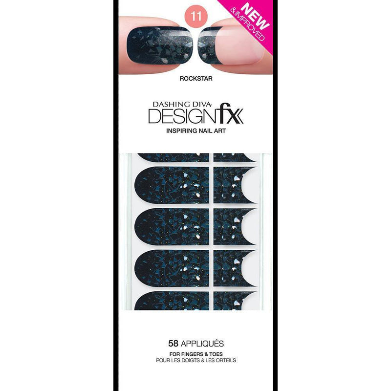Dashing Diva, Dashing Diva DesignFX Glitter - Rockstar 11, Mk Beauty Club, Nail Wrap