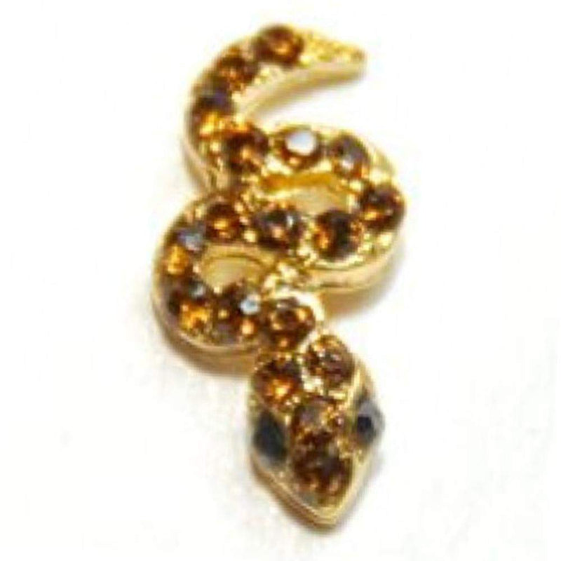 Fuschia, Fuschia Nail Art - Snake - Gold, Mk Beauty Club, Nail Art