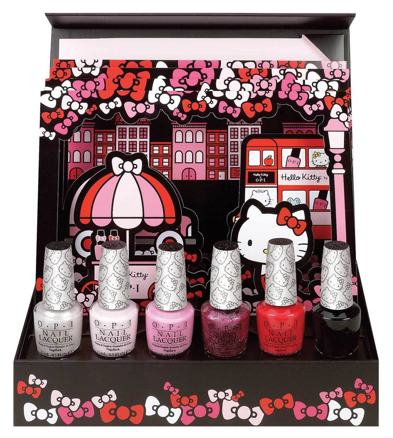 OPI, OPI Hello Kitty Collector's Edition 6pc Kit, Mk Beauty Club, Nail Polish Display