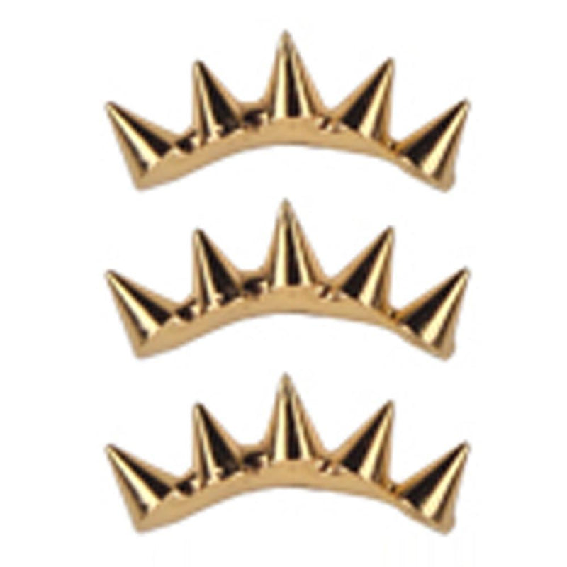 Fuschia, Fuschia Nail Art - Nail Studs - Gold Spikes, Mk Beauty Club, Metal Parts