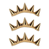 Fuschia, Fuschia Nail Art - Nail Studs - Gold Spikes, Mk Beauty Club, Metal Parts