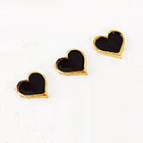 Fuschia, Fuschia Nail Art - Heart - Black, Mk Beauty Club, Nail Art