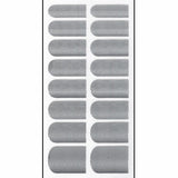 Nail Art Supply, Nail Foil - Silver Wave - Applique, Mk Beauty Club, Metal Parts