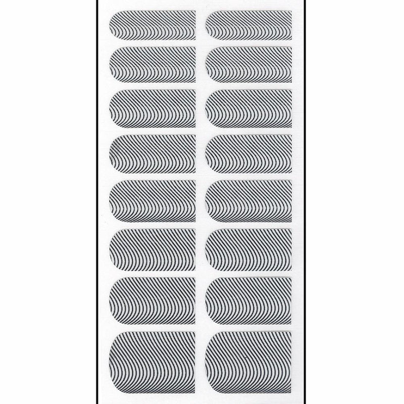 Supply, Nail Foil - Silver Wave - Applique, Mk Beauty Club, Metal Parts