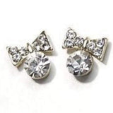 Fuschia, Fuschia Nail Art Charms - Bow & Bell - Crystal/Silver, Mk Beauty Club, Nail Art Charms