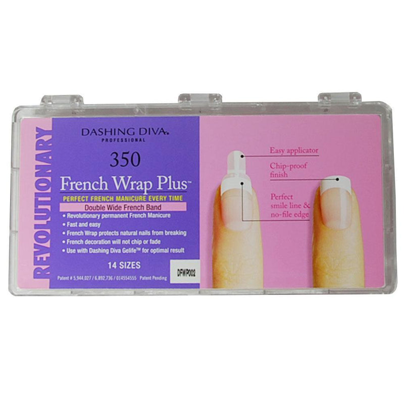 Dashing Diva, Dashing Diva French Wrap Plus - Double Wide 140sizes / White 350tips, Mk Beauty Club, Nail Tip Set