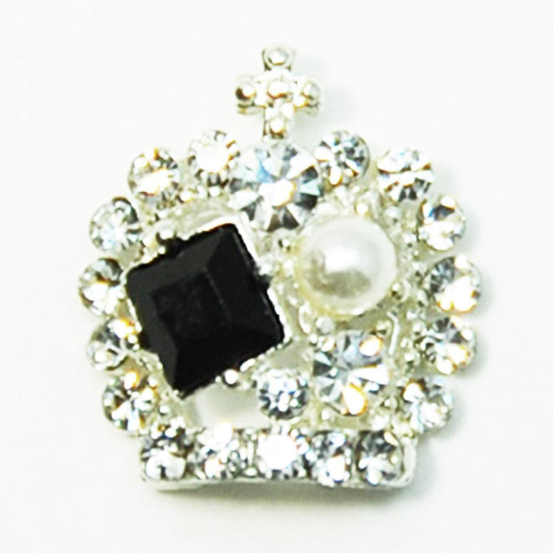 Fuschia, Fuschia Nail Art -  King's Crown - Black, Mk Beauty Club, Nail Art