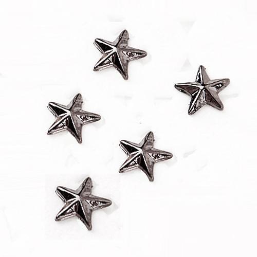 Fuschia, Fuschia Nail Art Charms - Star - Black, Mk Beauty Club, Nail Art Charms