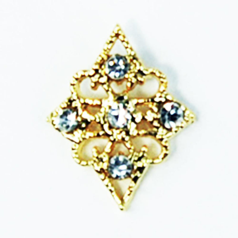 Fuschia, Fuschia Nail Art - Nail Broach - Gold, Mk Beauty Club, Nail Art