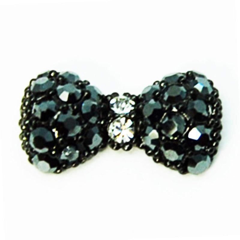 Fuschia, Fuschia Nail Art Charms - Crystal Bow - Black, Mk Beauty Club, Nail Art Charms