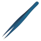 Satin Edge, Satin Edge - Fine Point Tip Tweezer 4" - Blue, Mk Beauty Club, Tweezers