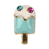 Fuschia, Fuschia Nail Art -  Ice Cream - Blue, Mk Beauty Club, Nail Art