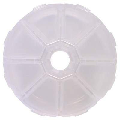 DL Professional, Large Rhinestone Wheel Container - 8 Compartments, Mk Beauty Club, Storage Container
