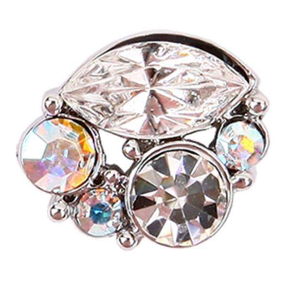 Fuschia, Fuschia Nail Art - Crystal Cluster, Mk Beauty Club, Nail Art