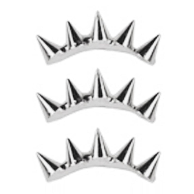 Fuschia, Fuschia Nail Art - Nail Studs - Silver Spikes, Mk Beauty Club, Metal Parts