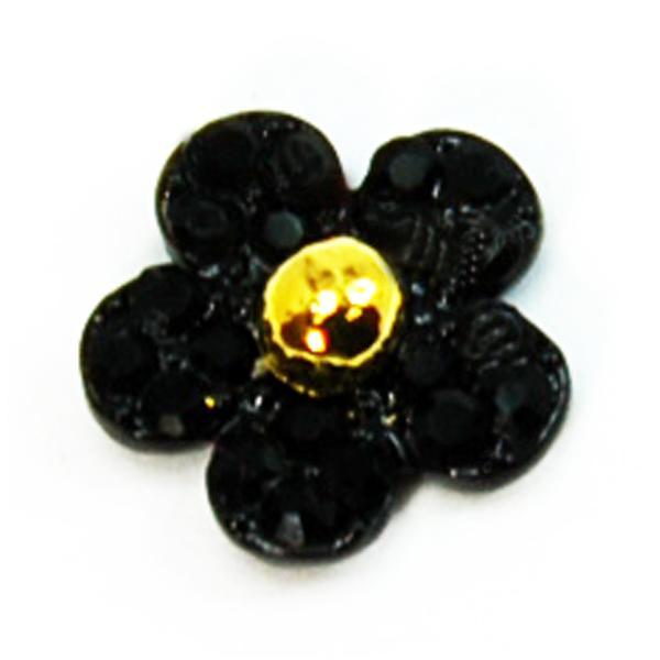 Fuschia, Fuschia Nail Art -  Daisy - Black, Mk Beauty Club, Nail Art