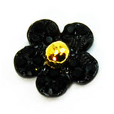 Fuschia, Fuschia Nail Art -  Daisy - Black, Mk Beauty Club, Nail Art