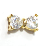 Fuschia, Fuschia Nail Art Charms - Bow Tie - Gold, Mk Beauty Club, Nail Art Charms