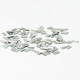 Fuschia, Fuschia Nail Art - Nail Studs - Small Silver Rectangle, Mk Beauty Club, Metal Parts