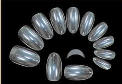 Nail Supply, Full Cover Tips - Oval / Clear, Mk Beauty Club, Nail Tips