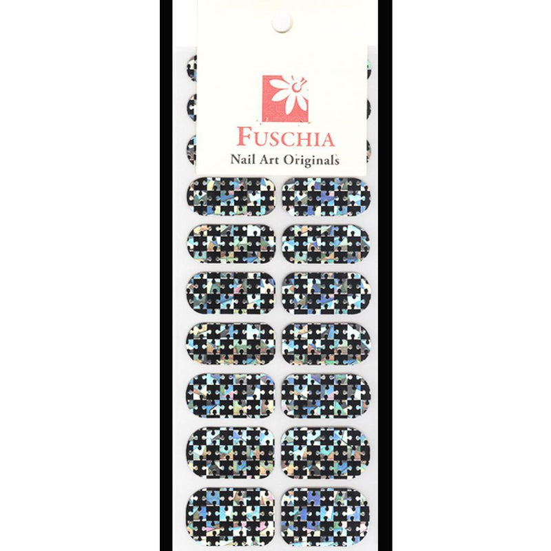 Fuschia, Fuschia Nail Wraps - Hologram Puzzle, Mk Beauty Club, Nail Wrap