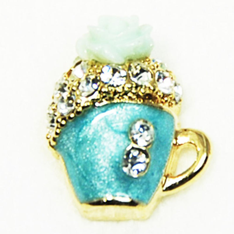 Fuschia, Fuschia Nail Art - Mug - Pastel Blue, Mk Beauty Club, Nail Art