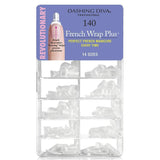 Dashing Diva, Dashing Diva French Wrap Plus - Thin Band / White 140tips, Mk Beauty Club, Nail Tip Set