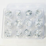 Nail Art Supply, Silver Foil Set - 12pc, Mk Beauty Club, Foil
