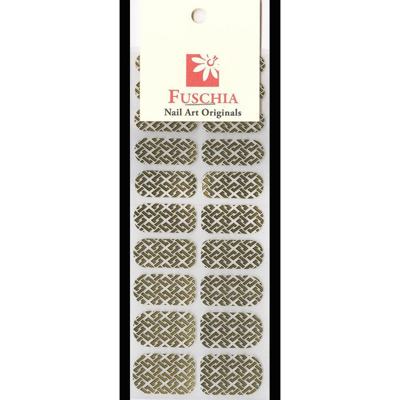 Fuschia, Fuschia Nail Wraps - Golden Tribal Print See Through, Mk Beauty Club, Nail Wrap