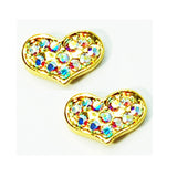 Fuschia, Fuschia Nail Art - Heart Small - Gold/Aurora, Mk Beauty Club, Nail Art