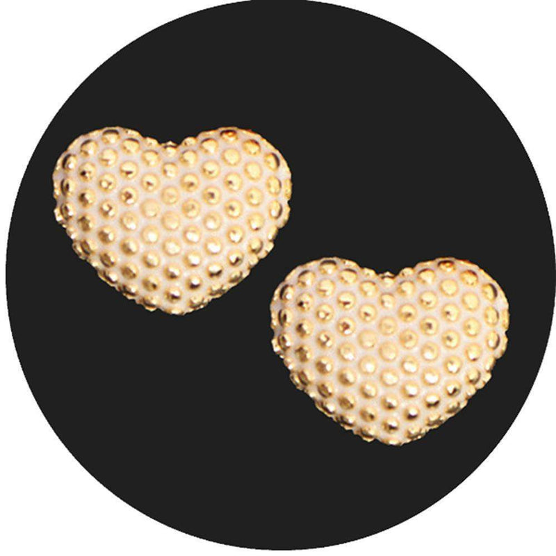 Fuschia, Fuschia Nail Art -  Textured Heart - Ivory, Mk Beauty Club, Nail Art