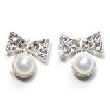 Fuschia, Fuschia Nail Art Charms - Bow & Bell - Pearl/Silver, Mk Beauty Club, Nail Art Charms