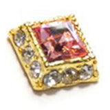 Fuschia, Fuschia Nail Art - Square Jewels Pink, Mk Beauty Club, Nail Art